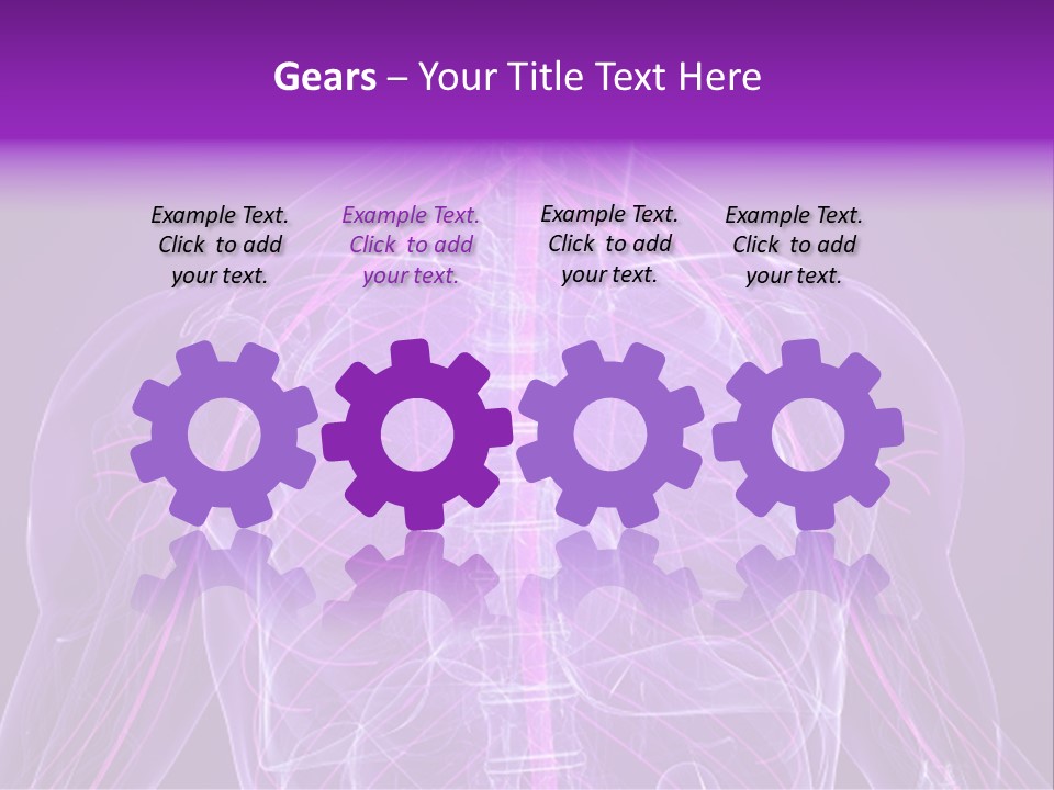 The Back Of A Human Body With A Purple Background PowerPoint Template