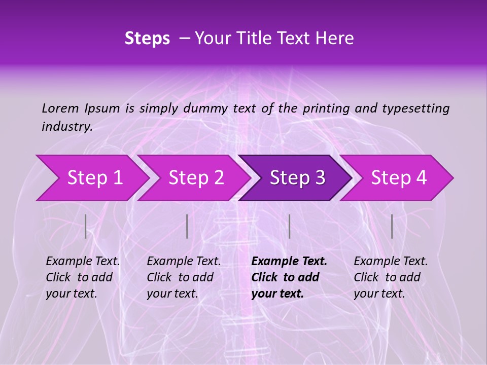 The Back Of A Human Body With A Purple Background PowerPoint Template