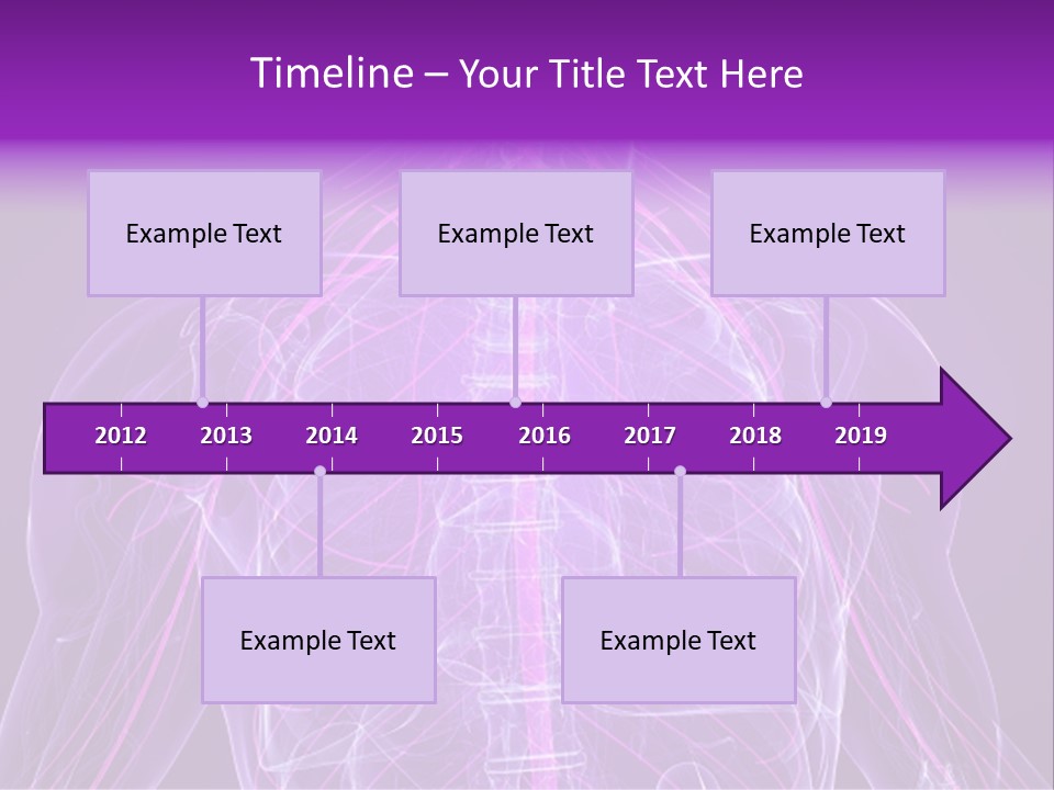 The Back Of A Human Body With A Purple Background PowerPoint Template