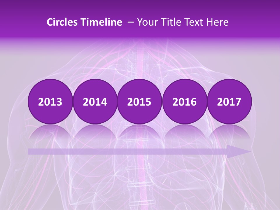 The Back Of A Human Body With A Purple Background PowerPoint Template