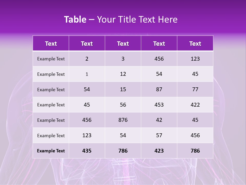 The Back Of A Human Body With A Purple Background PowerPoint Template