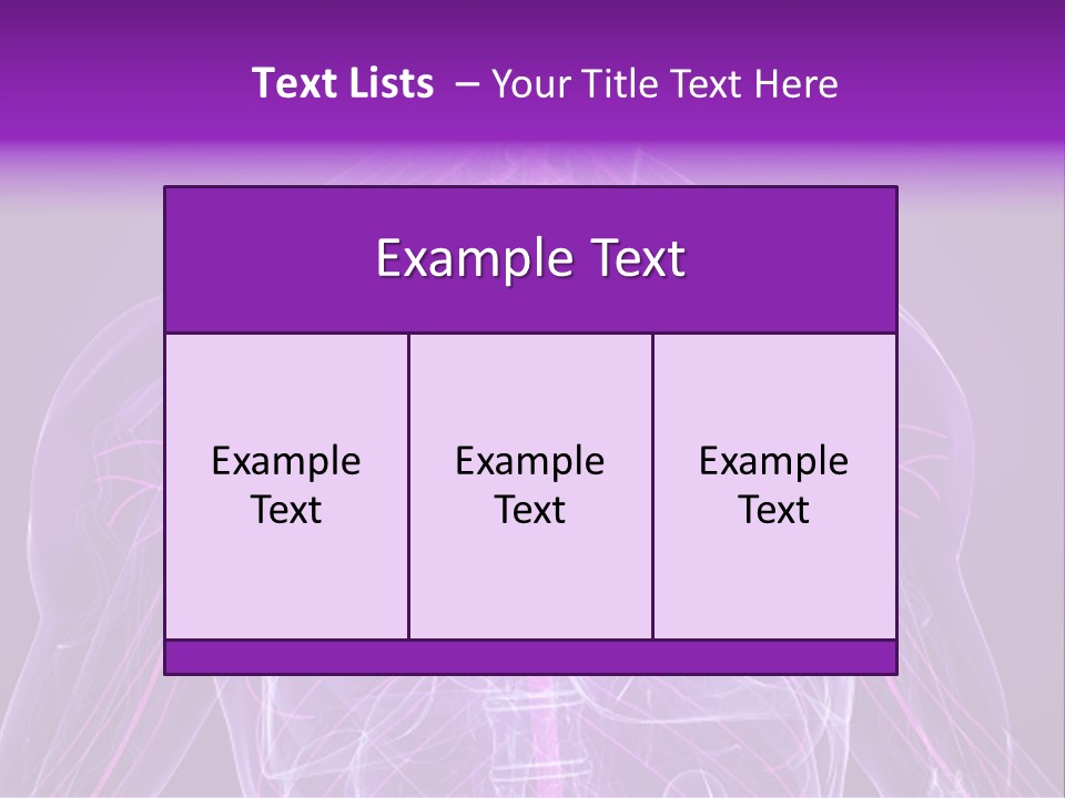 The Back Of A Human Body With A Purple Background PowerPoint Template