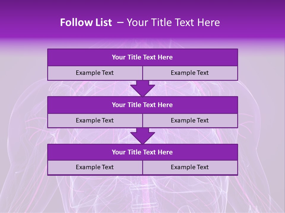 The Back Of A Human Body With A Purple Background PowerPoint Template