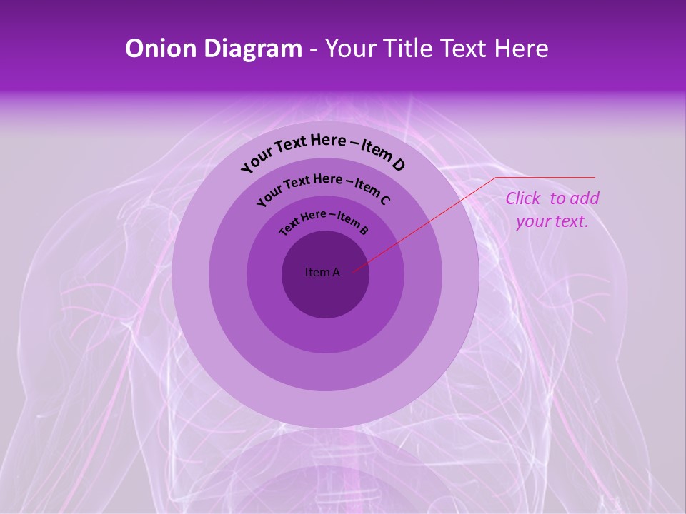 The Back Of A Human Body With A Purple Background PowerPoint Template
