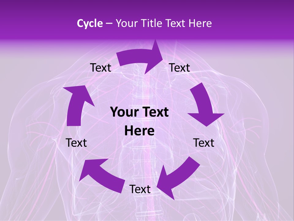 The Back Of A Human Body With A Purple Background PowerPoint Template