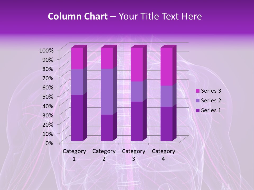 The Back Of A Human Body With A Purple Background PowerPoint Template