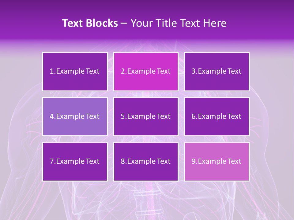 The Back Of A Human Body With A Purple Background PowerPoint Template