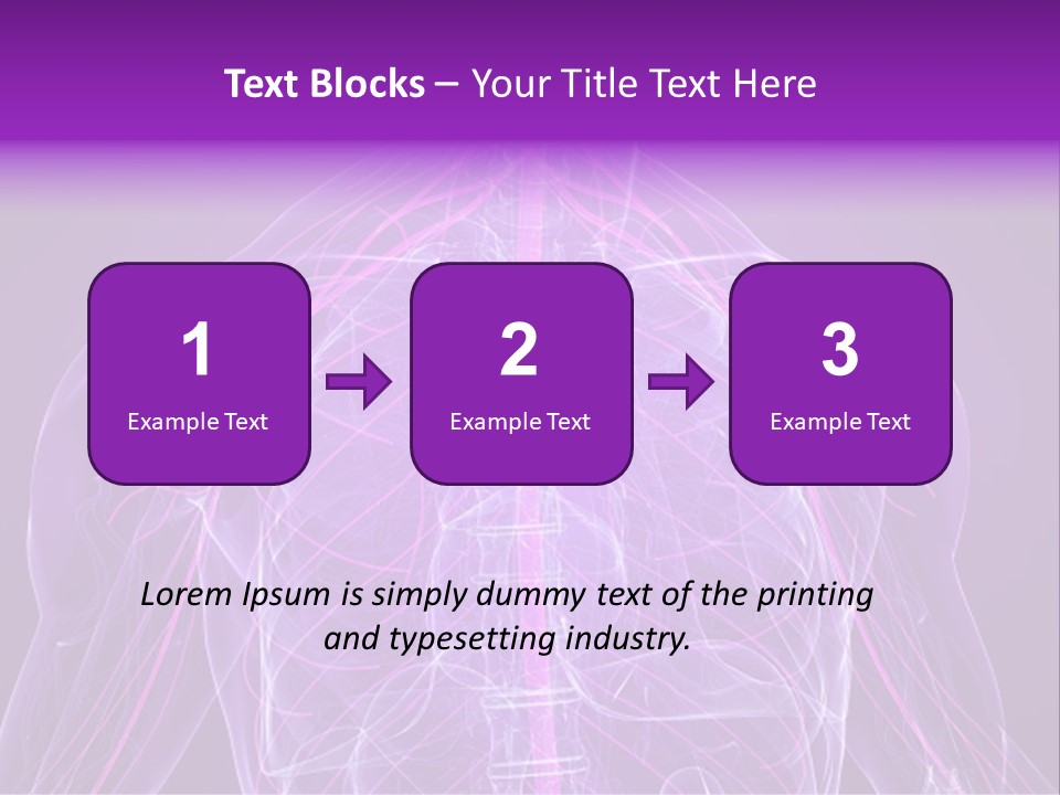 The Back Of A Human Body With A Purple Background PowerPoint Template