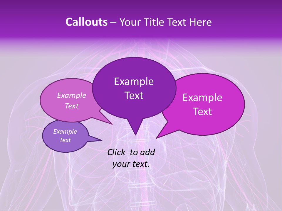 The Back Of A Human Body With A Purple Background PowerPoint Template