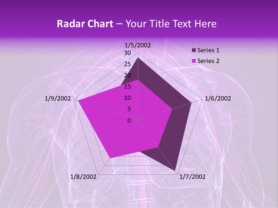 The Back Of A Human Body With A Purple Background PowerPoint Template