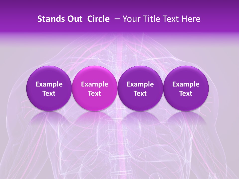 The Back Of A Human Body With A Purple Background PowerPoint Template
