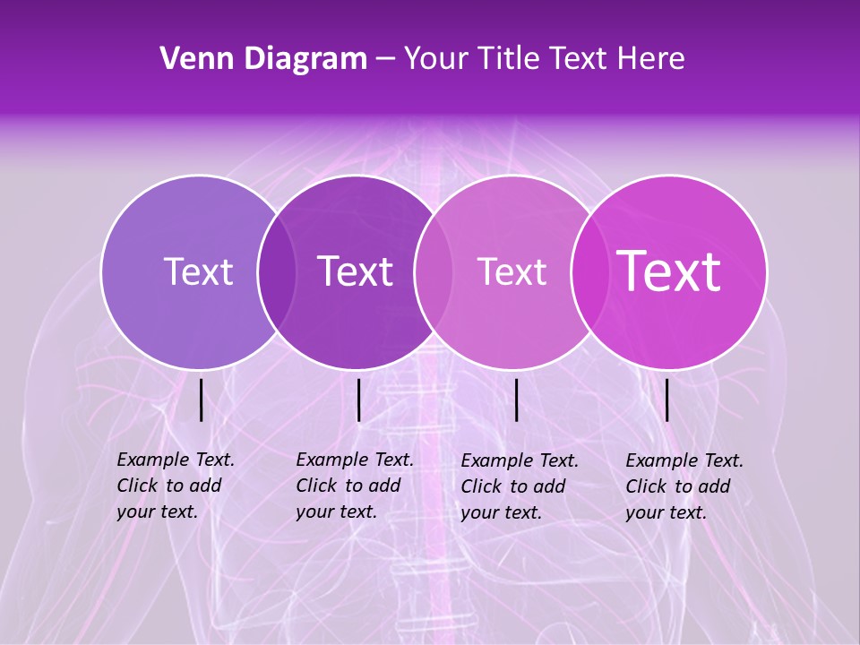 The Back Of A Human Body With A Purple Background PowerPoint Template