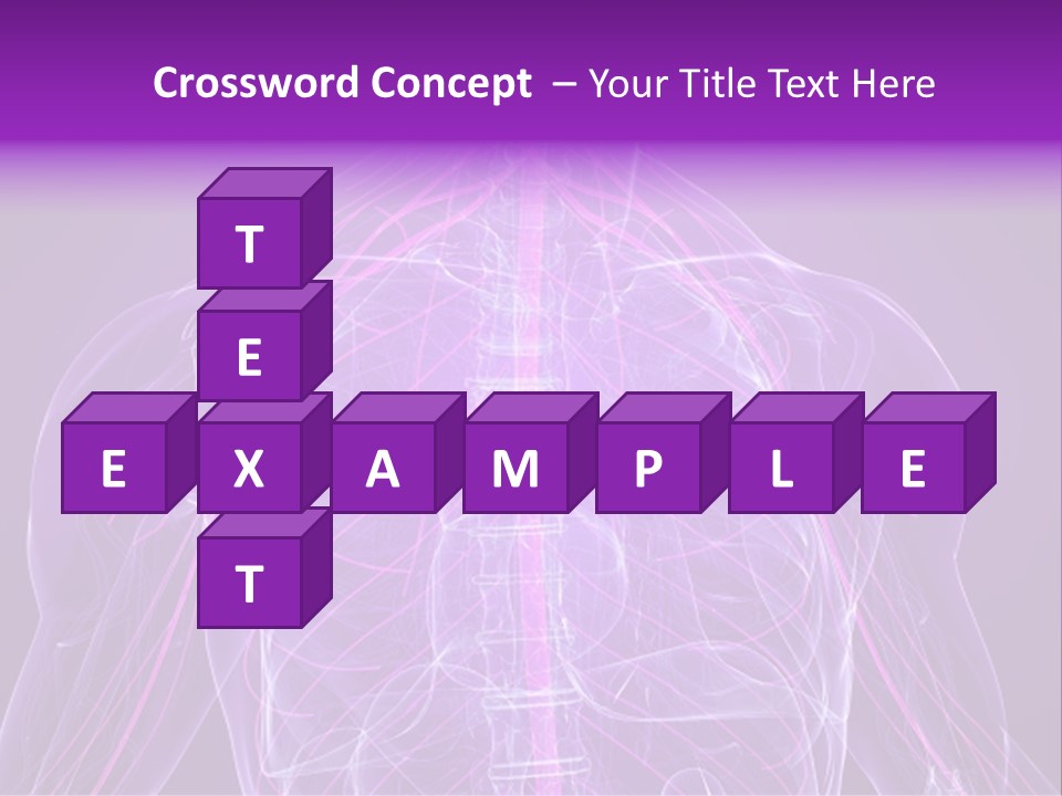 The Back Of A Human Body With A Purple Background PowerPoint Template