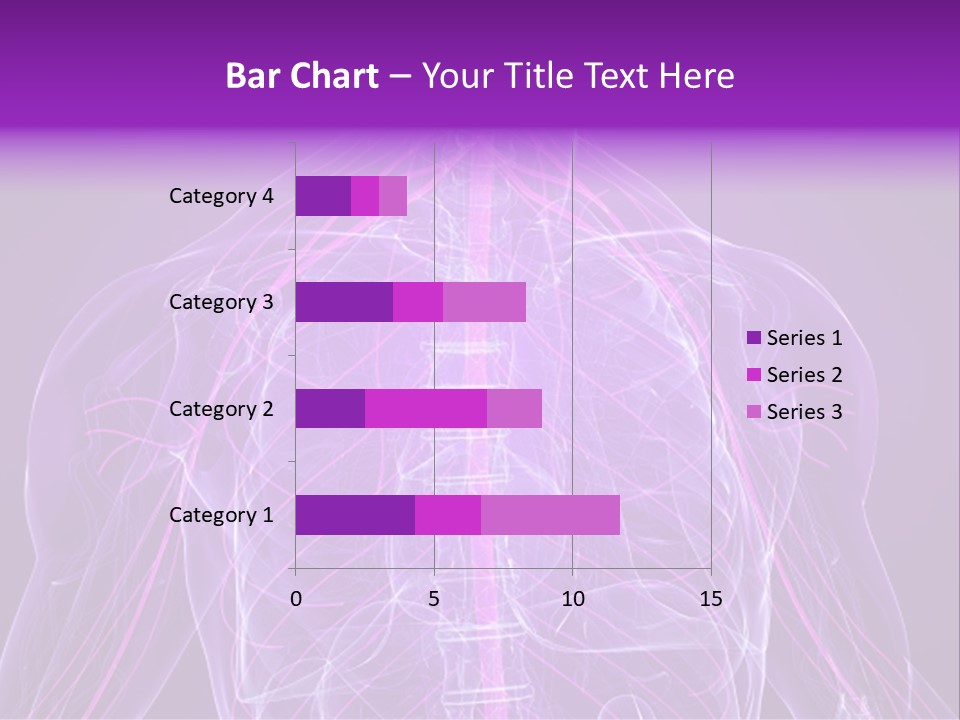 The Back Of A Human Body With A Purple Background PowerPoint Template