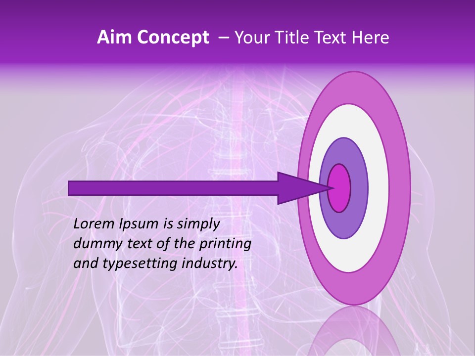 The Back Of A Human Body With A Purple Background PowerPoint Template