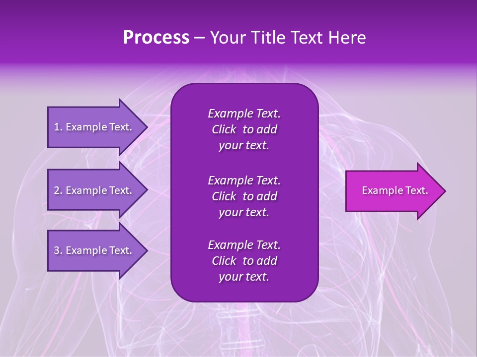 The Back Of A Human Body With A Purple Background PowerPoint Template
