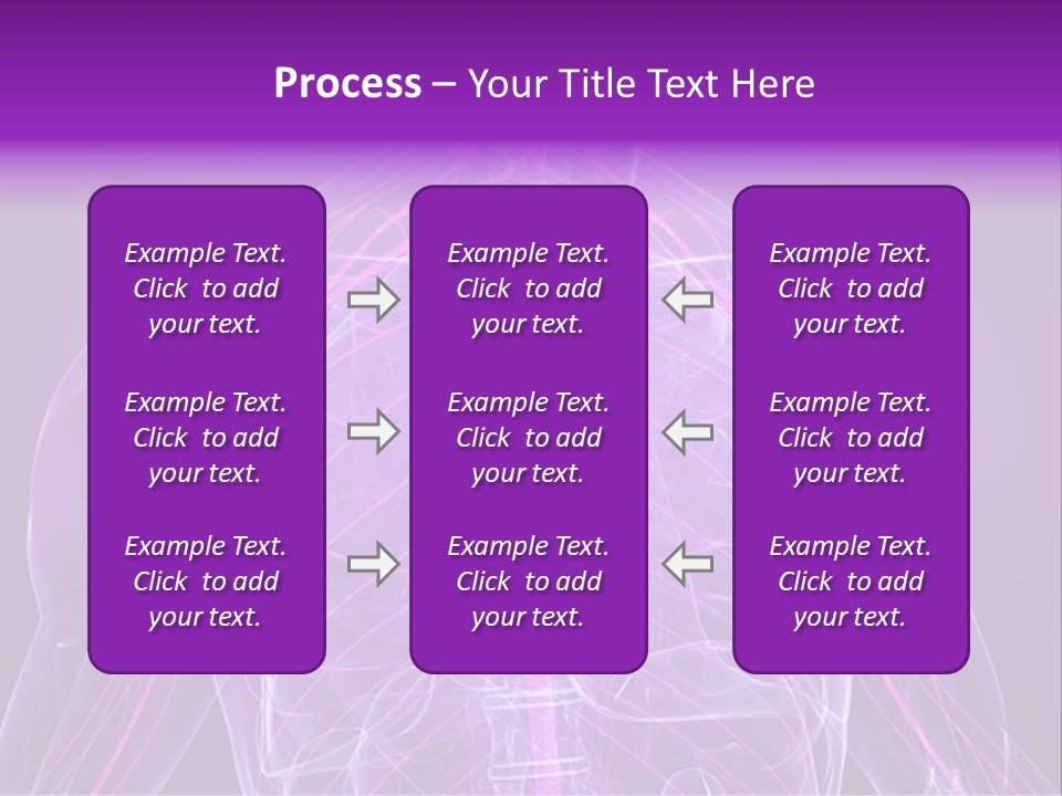 The Back Of A Human Body With A Purple Background PowerPoint Template