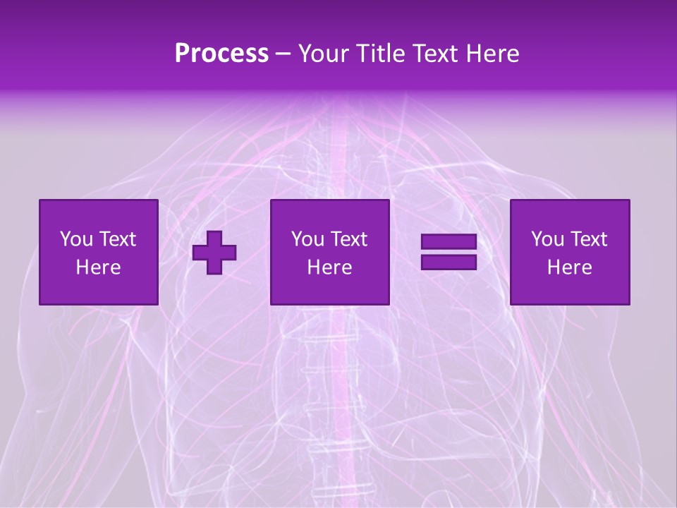 The Back Of A Human Body With A Purple Background PowerPoint Template