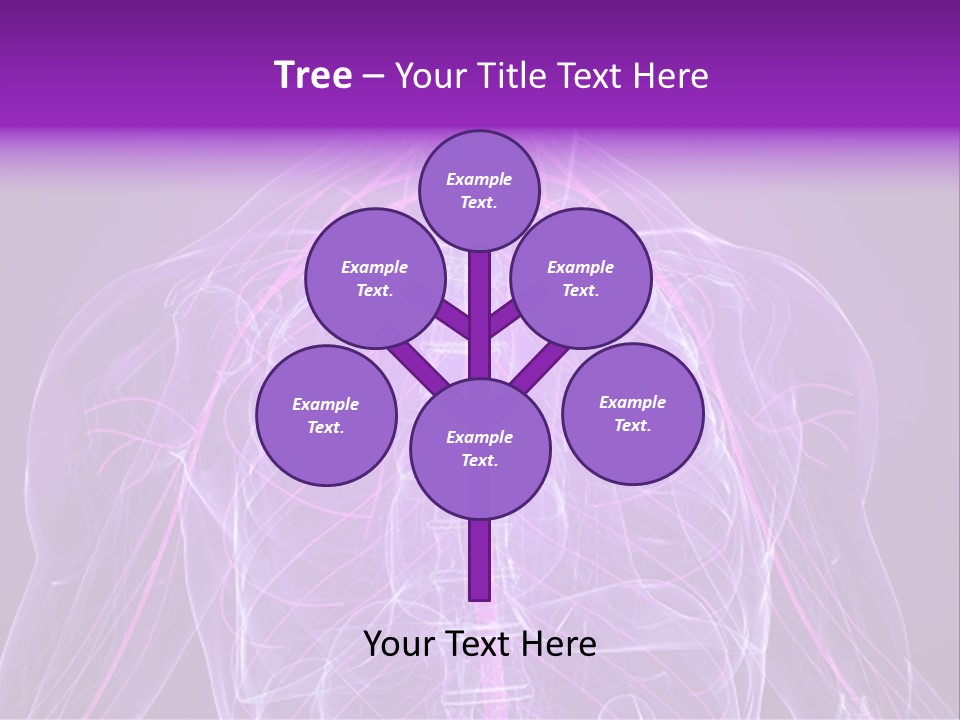 The Back Of A Human Body With A Purple Background PowerPoint Template