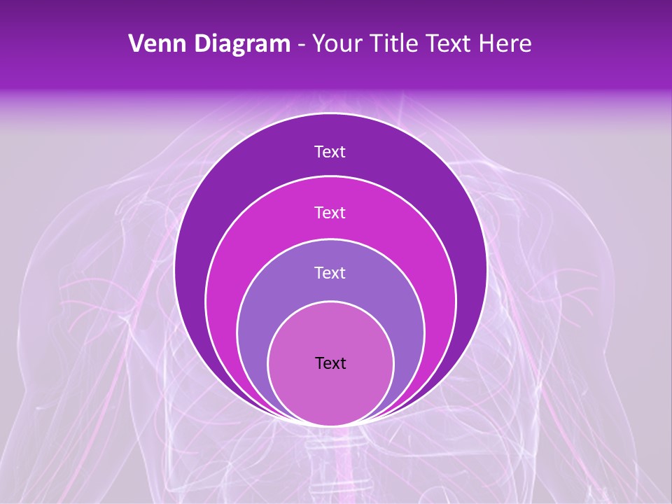 The Back Of A Human Body With A Purple Background PowerPoint Template