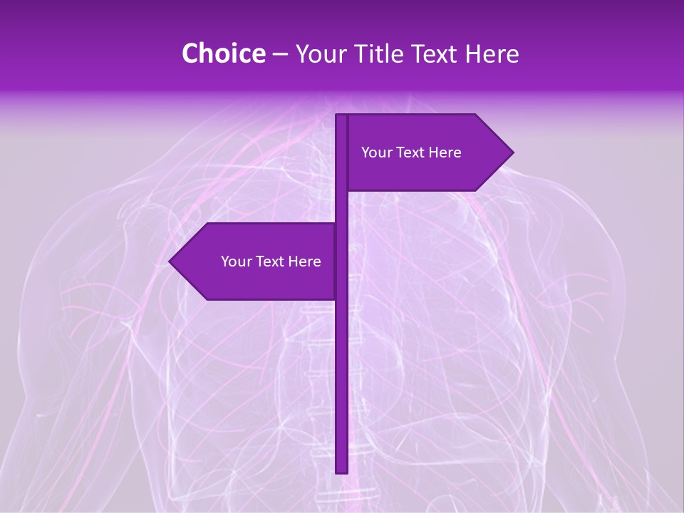 The Back Of A Human Body With A Purple Background PowerPoint Template