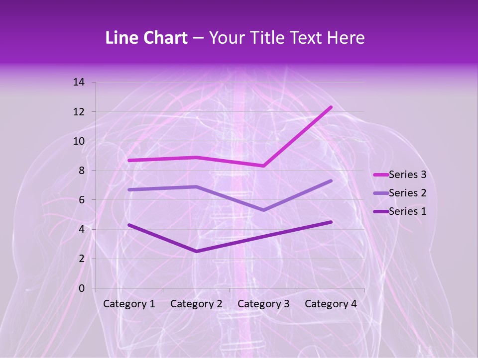 The Back Of A Human Body With A Purple Background PowerPoint Template