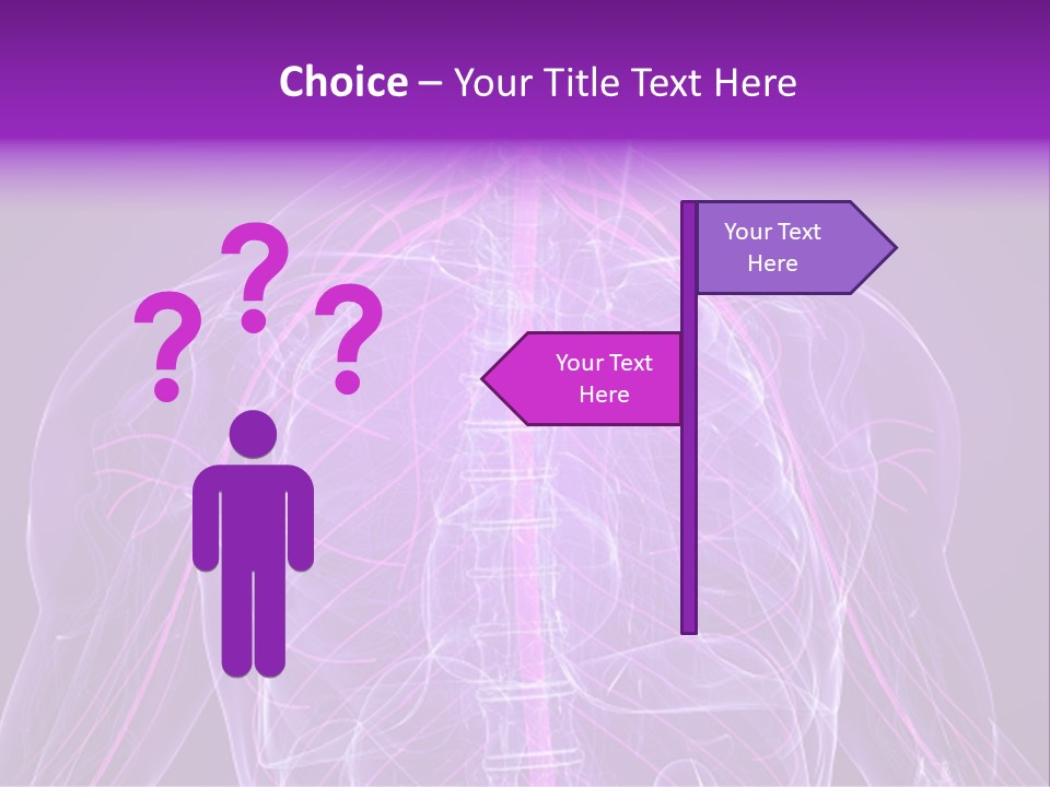 The Back Of A Human Body With A Purple Background PowerPoint Template