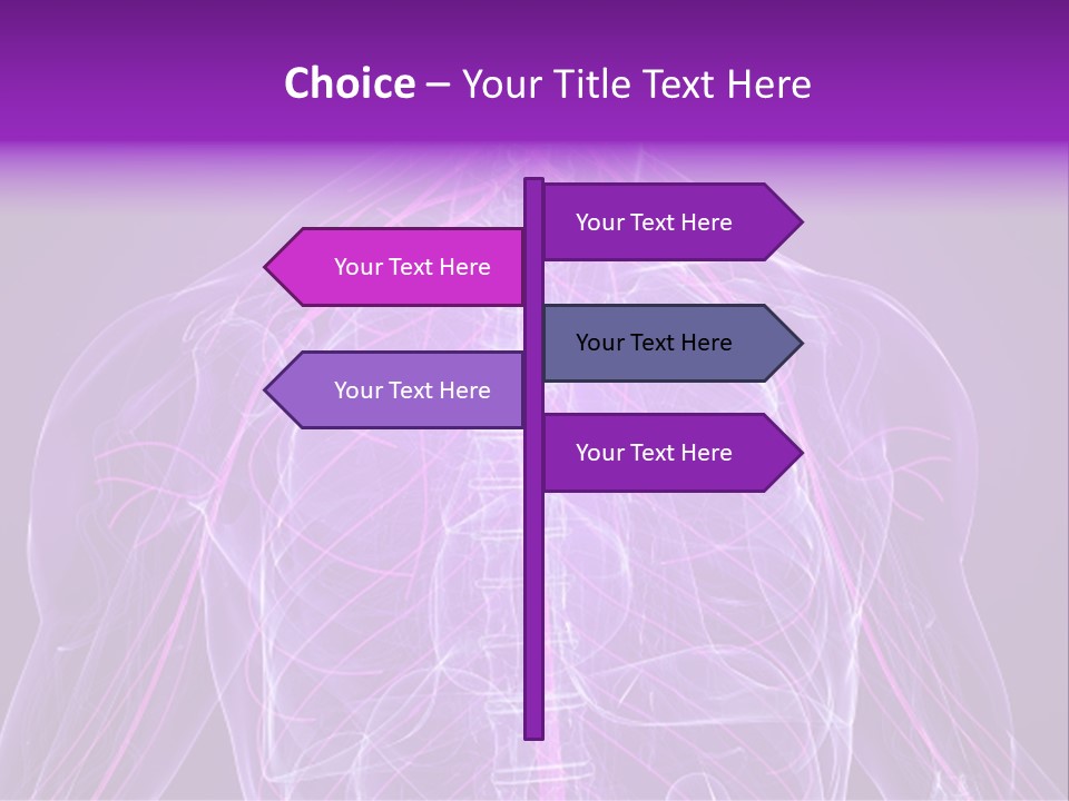 The Back Of A Human Body With A Purple Background PowerPoint Template