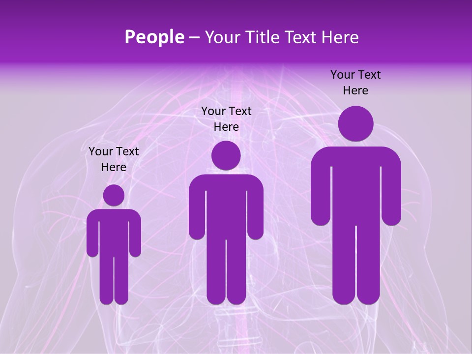 The Back Of A Human Body With A Purple Background PowerPoint Template