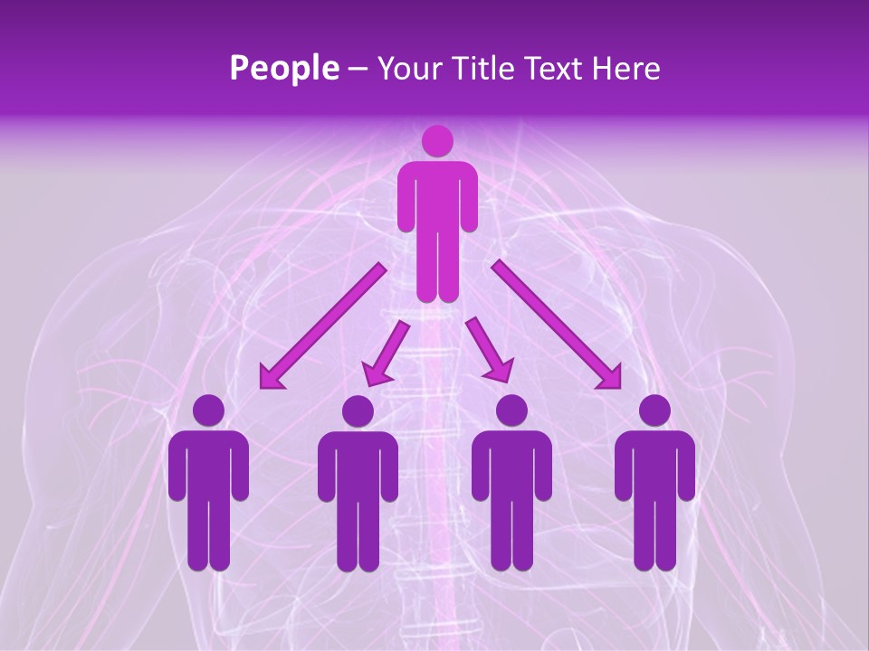 The Back Of A Human Body With A Purple Background PowerPoint Template