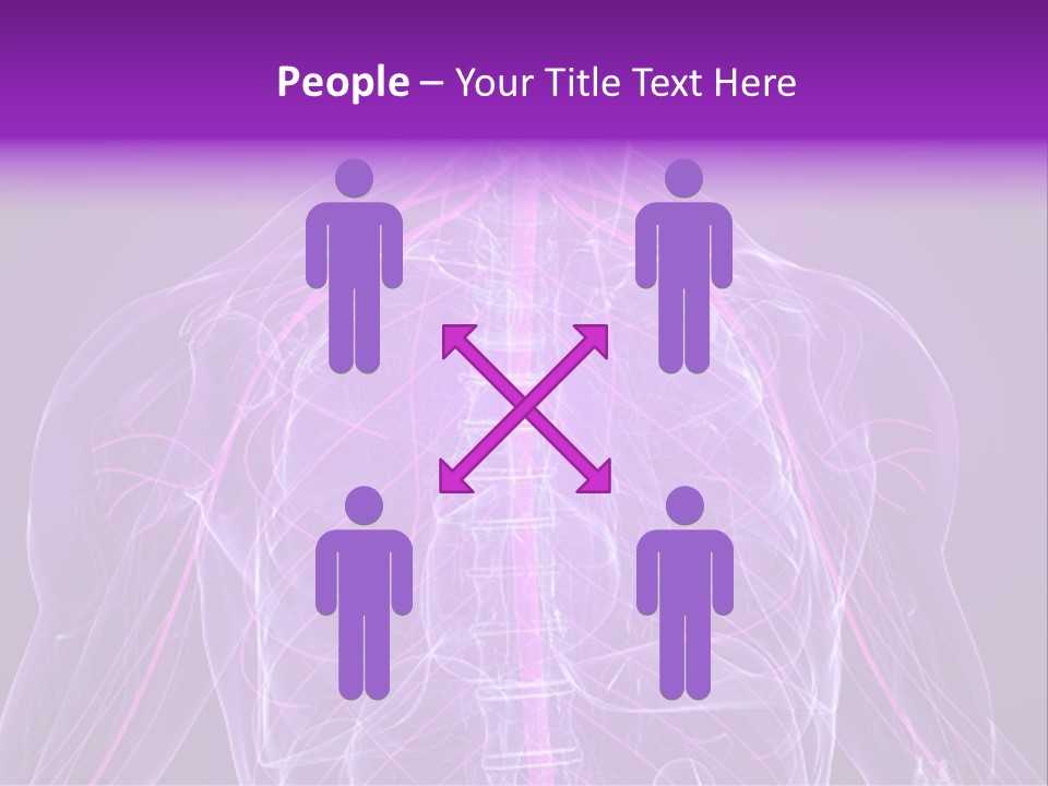 The Back Of A Human Body With A Purple Background PowerPoint Template