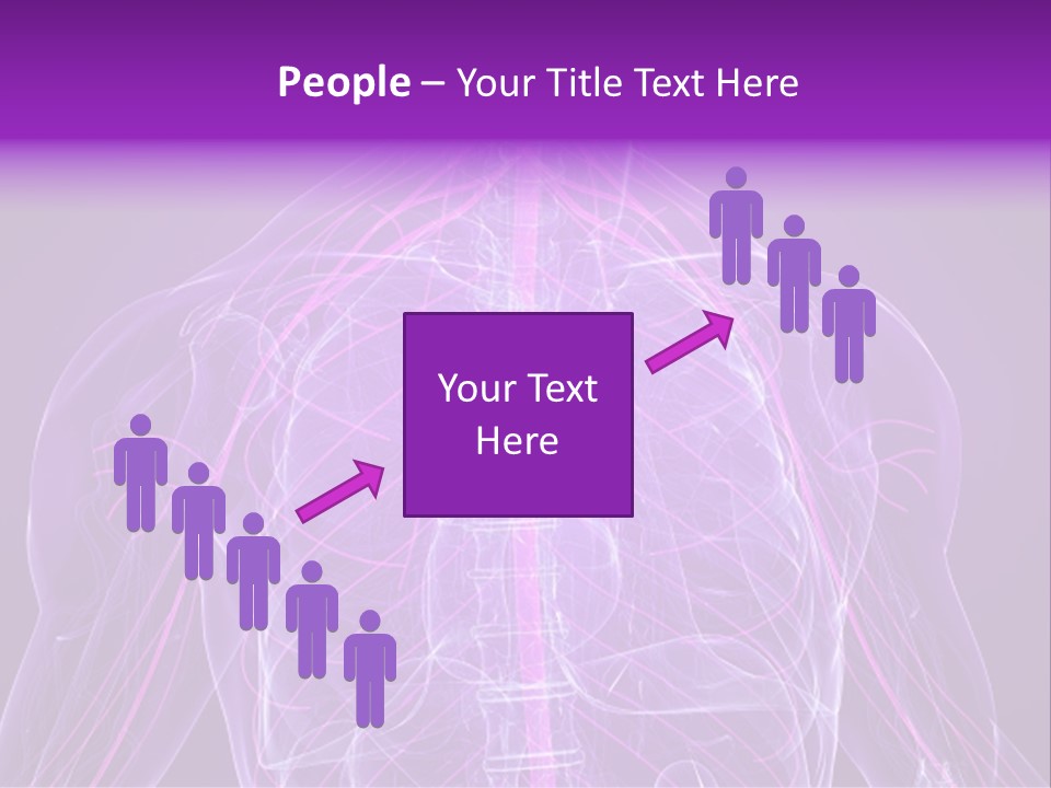 The Back Of A Human Body With A Purple Background PowerPoint Template