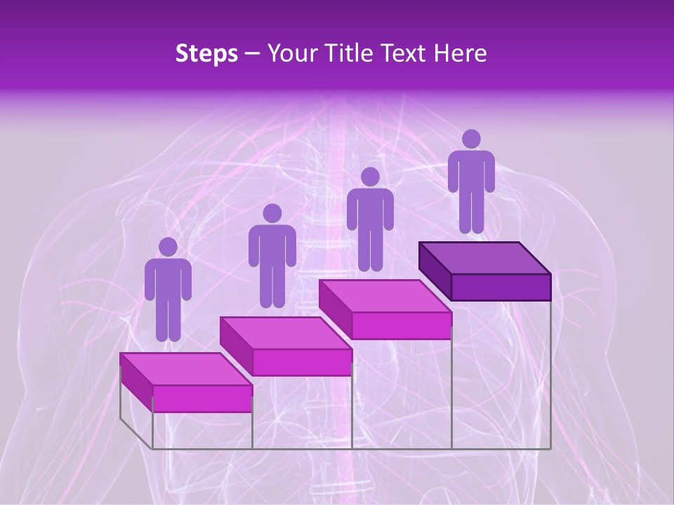 The Back Of A Human Body With A Purple Background PowerPoint Template