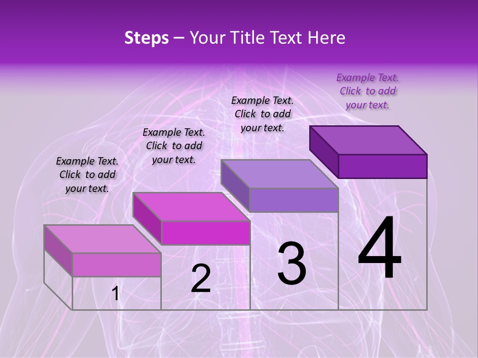 The Back Of A Human Body With A Purple Background PowerPoint Template