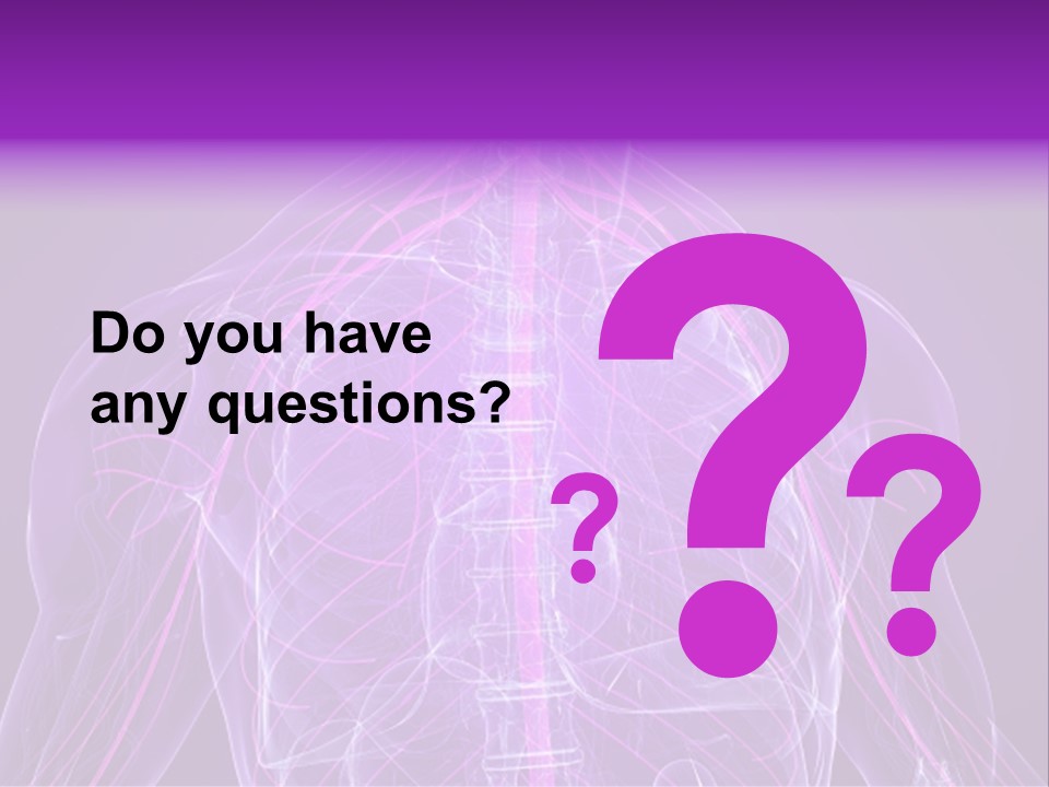 The Back Of A Human Body With A Purple Background PowerPoint Template