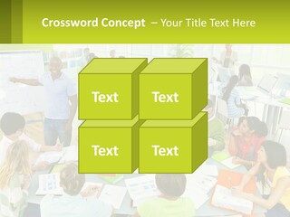 A Group Of People Sitting Around A Table With Papers PowerPoint Template