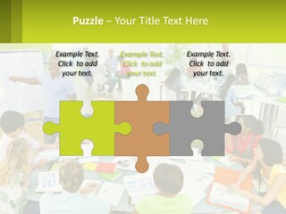 A Group Of People Sitting Around A Table With Papers PowerPoint Template