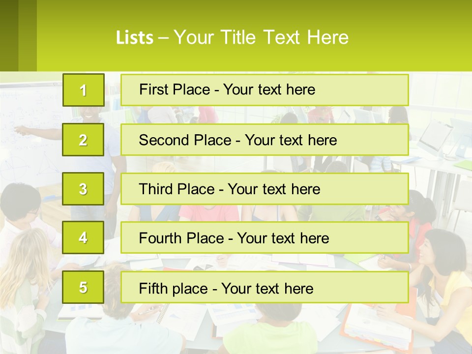 A Group Of People Sitting Around A Table With Papers PowerPoint Template