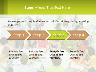 A Group Of People Sitting Around A Table With Papers PowerPoint Template