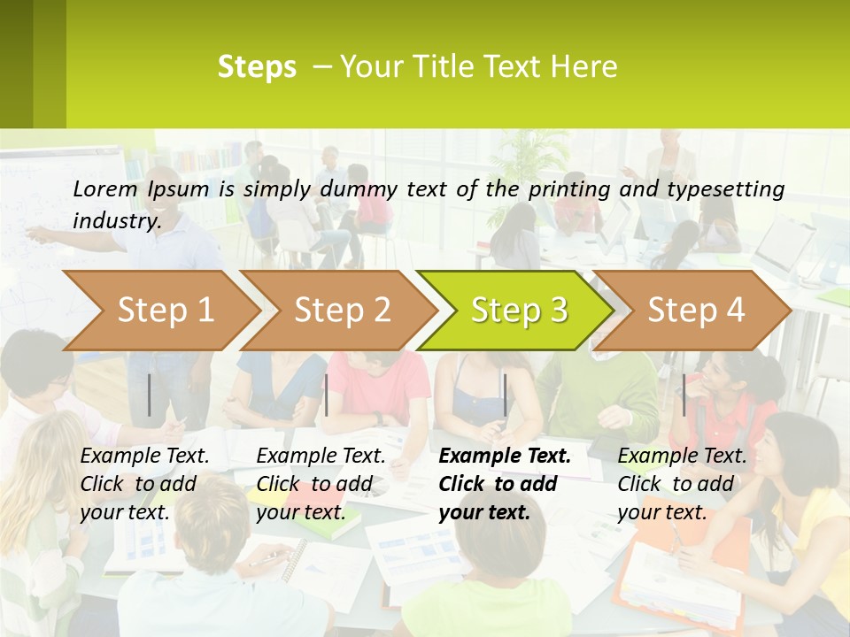 A Group Of People Sitting Around A Table With Papers PowerPoint Template