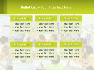 A Group Of People Sitting Around A Table With Papers PowerPoint Template
