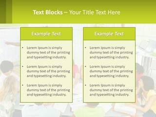 A Group Of People Sitting Around A Table With Papers PowerPoint Template