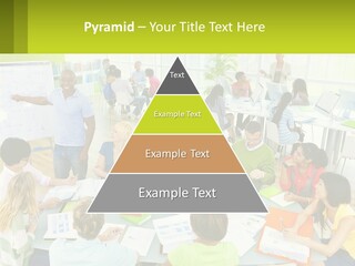A Group Of People Sitting Around A Table With Papers PowerPoint Template