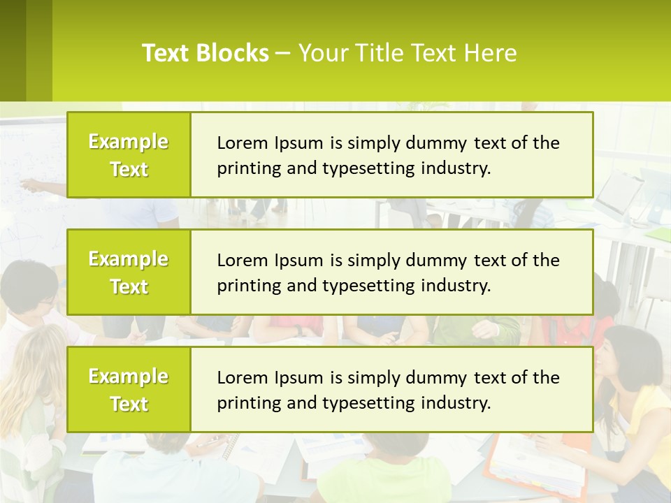 A Group Of People Sitting Around A Table With Papers PowerPoint Template