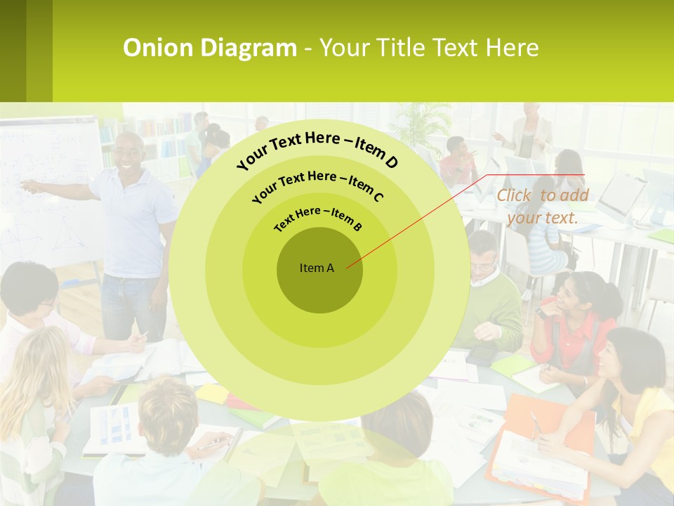 A Group Of People Sitting Around A Table With Papers PowerPoint Template