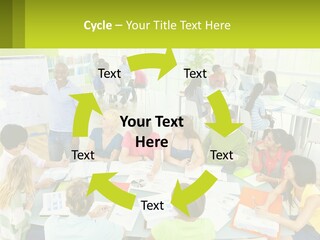 A Group Of People Sitting Around A Table With Papers PowerPoint Template