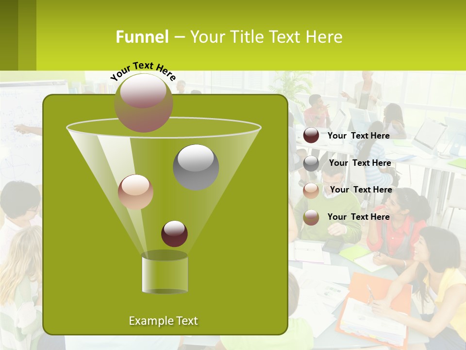A Group Of People Sitting Around A Table With Papers PowerPoint Template