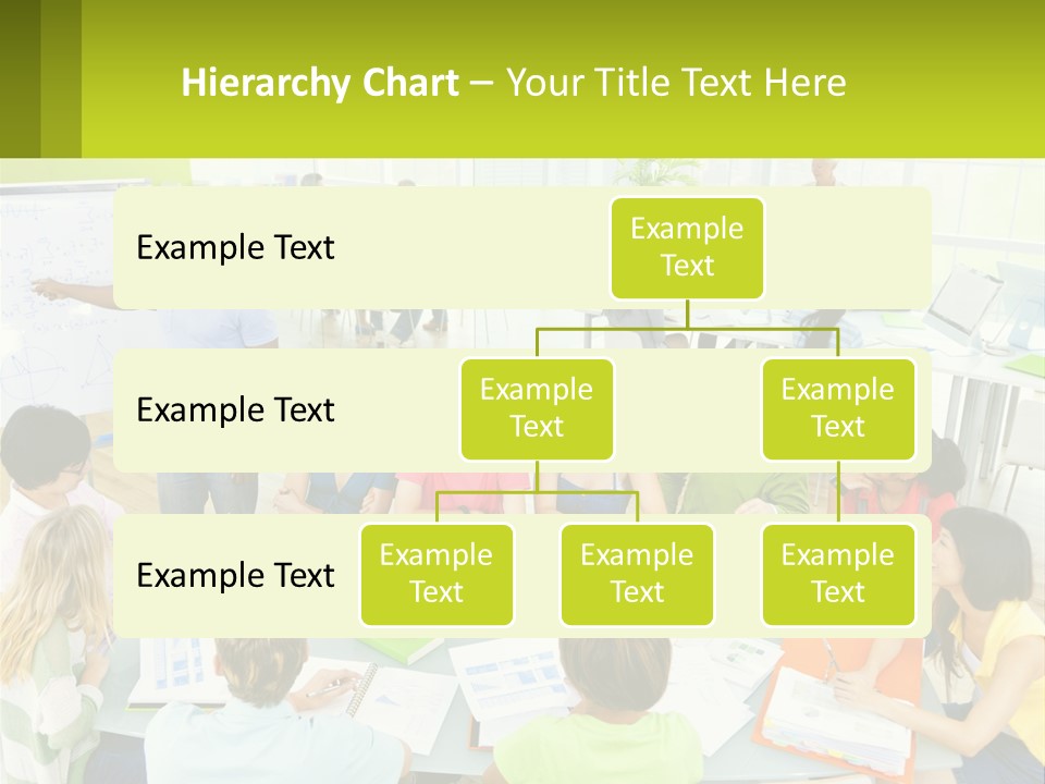 A Group Of People Sitting Around A Table With Papers PowerPoint Template
