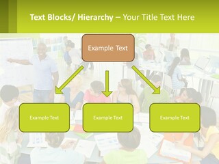 A Group Of People Sitting Around A Table With Papers PowerPoint Template