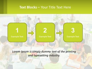 A Group Of People Sitting Around A Table With Papers PowerPoint Template